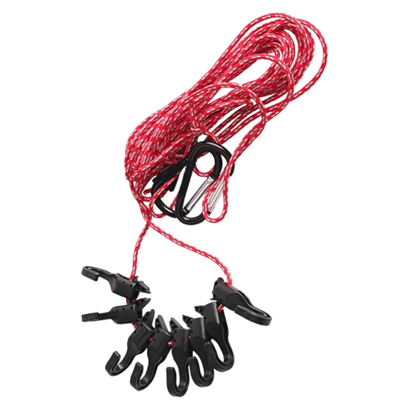 

Hanging Rope Camping Accessories 4.5m Multi-purpose Clothesline Adjustable Anti-slip Canopy Hanging Ropes