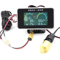 car gauge voltage oil pressure fuel level water temp meter temperature sensor m10 18 npt auto replacement parts 12v 24v 4in1