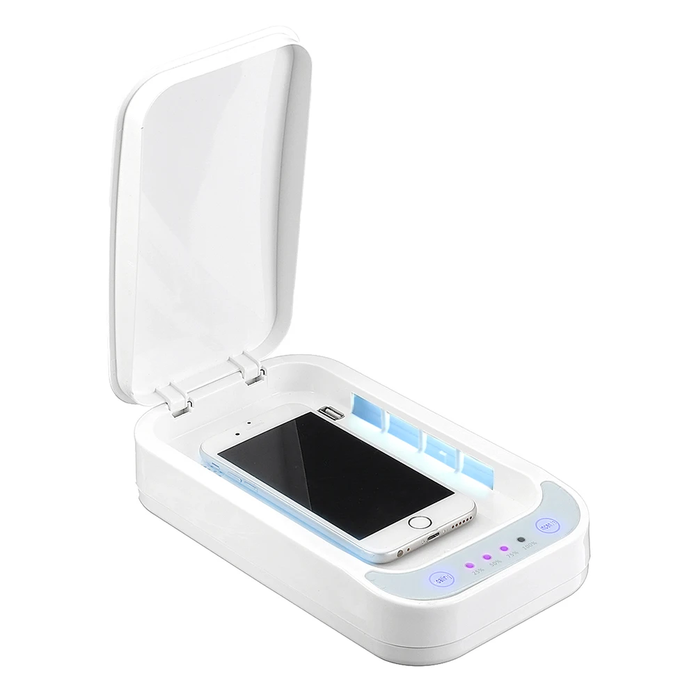 

UV Light Face Mask Phone Sterilizer Box USB Charger Ultraviolet Ray Bacteria Disinfection Cabinet for Jewelry Watch Aromatherapy