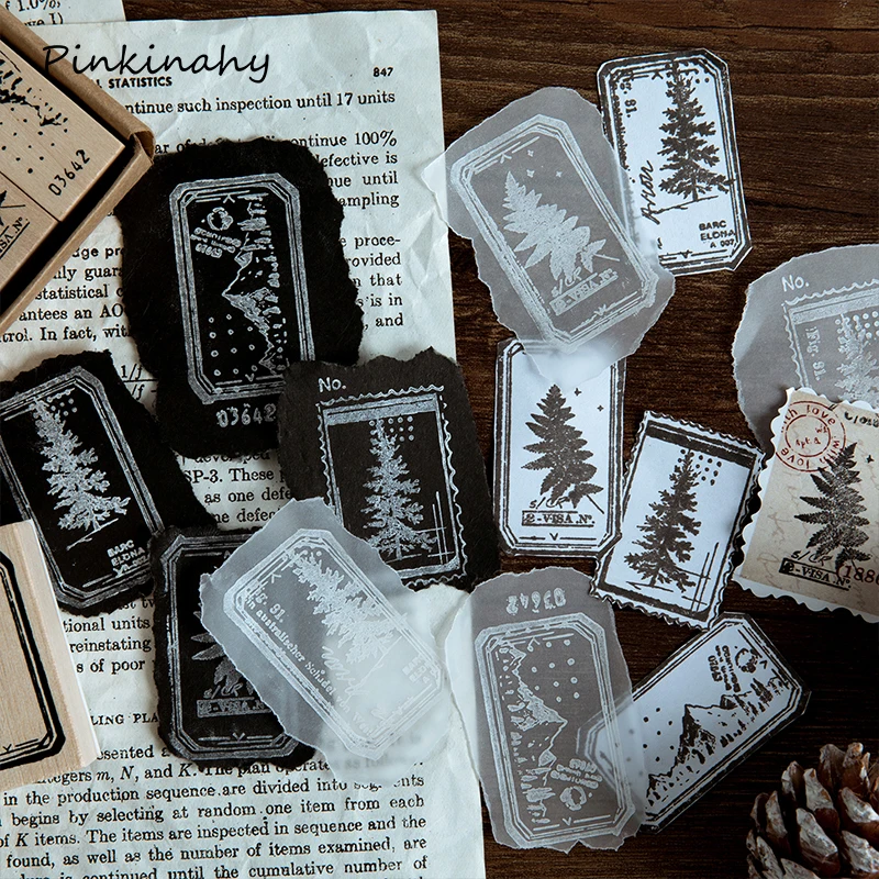 Винтажные образцы растений деревянный штамп 1 набор для рукоделия скрапбукинга