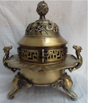 Бесплатная доставка &lt16 ''Тибетский Бронзовый буддистский Голова Дракона шар