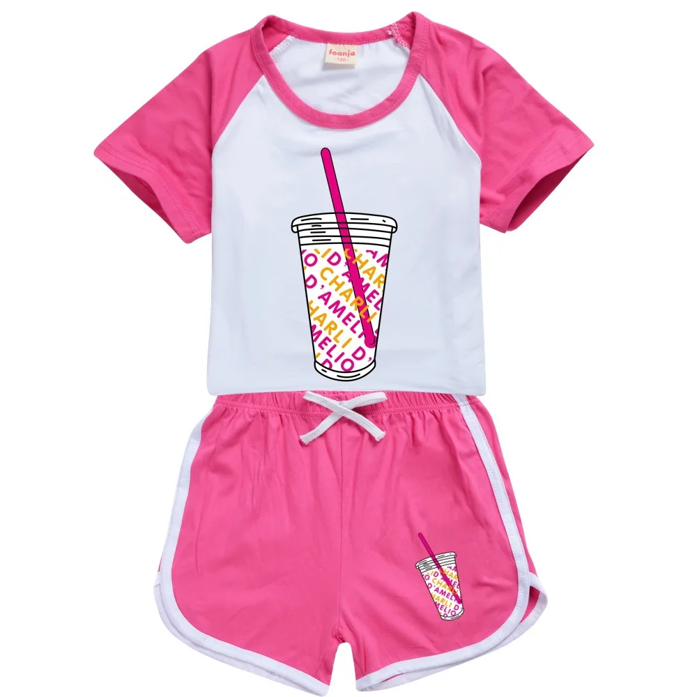 Детская одежда футболка и шорты для девочек с цветочным принтом хапэ Хаус