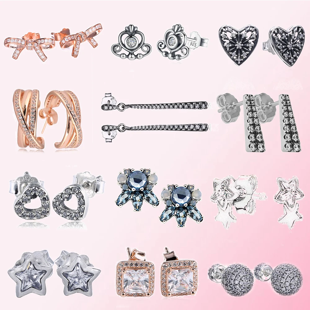 2019 100% 925 стерлингового серебра Классический Аутентичные кисточки в виде звезд