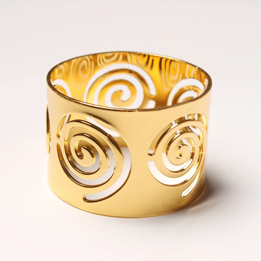 6 шт. металлические полые вихревые креативные кольца для салфеток | Кольца