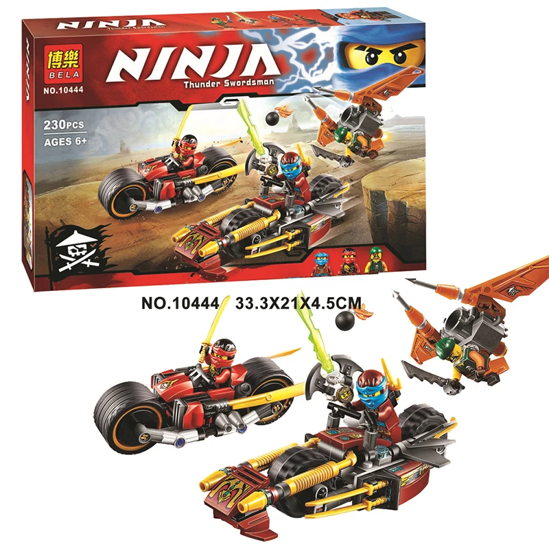 230 шт. ниндзя велосипед Чейз мотоцикл пират Летающий Кай ния квид 10444 модель