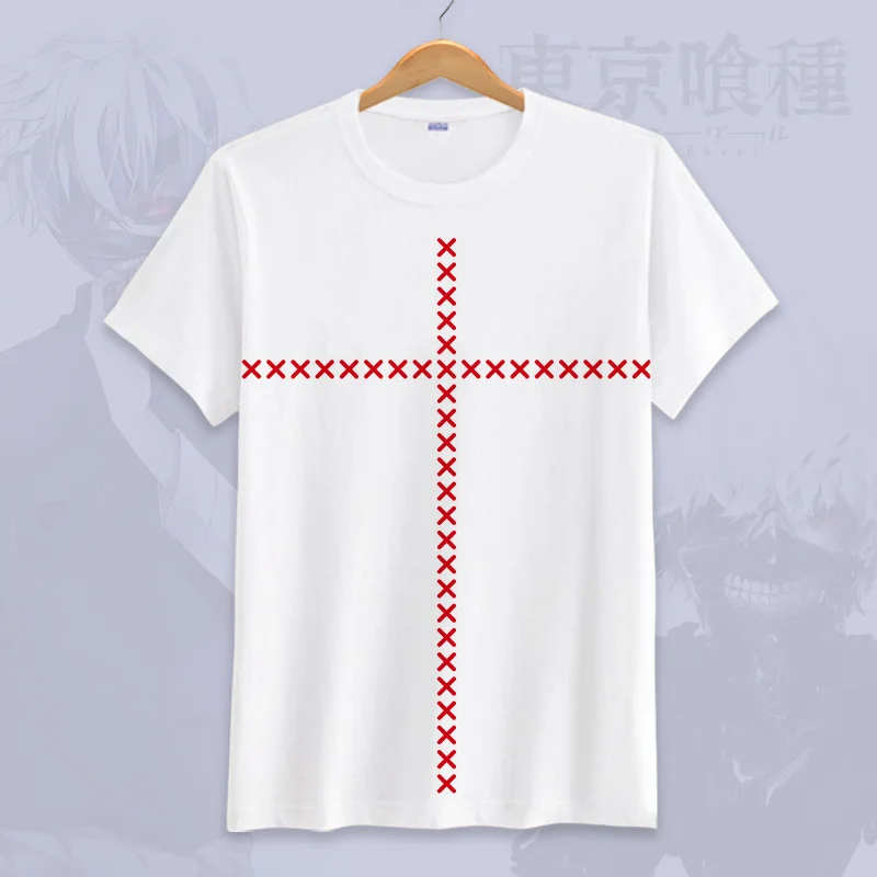 Футболка для косплея с японским аниме Токийский Гуль Кен канеки футболка