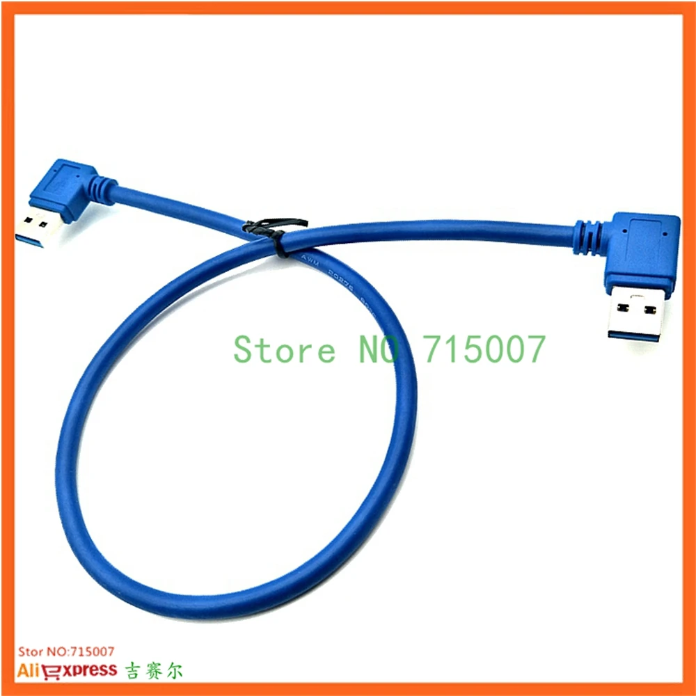 USB3.0 USB 3.0 Type A Male 90 Degree Left Angled to Right Extension Cable Straight Connection 50cm 0.3m | Электроника