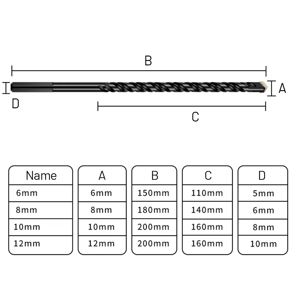

Ceramic Drill Bit Drill Glass Tile Triangle Wall Alloy Bit Accessories