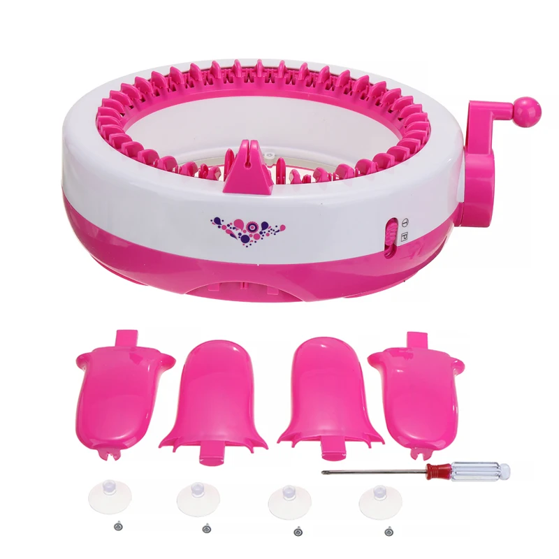 40 Needles Kids Adult Manual Knitting Machine for DIY Scarf Hat Socks Weaving Loom Tool Kit Plastic Needle Sewing Tools | Дом и сад