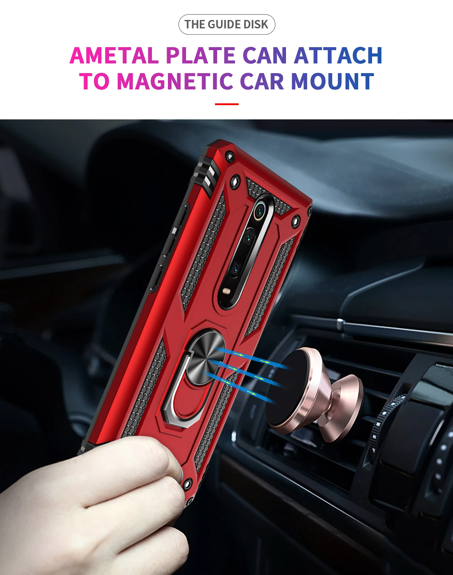 Luxury Anti Fall Phone Case For Xiaomi Redmi NOTE 8T 7 8 10 PRO 2021 LITE With Ring Stand  Armor Shockproof PC Protect Cover