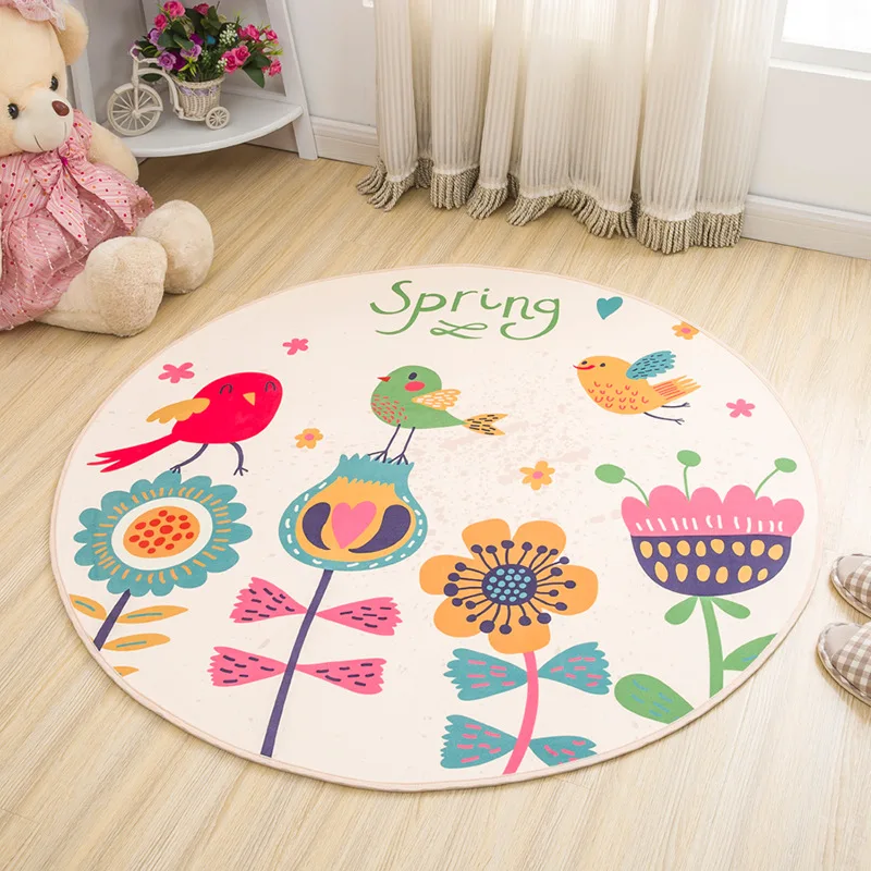 Мультяшный детский прикроватный коврик для игры в ползание йоги подушка стула