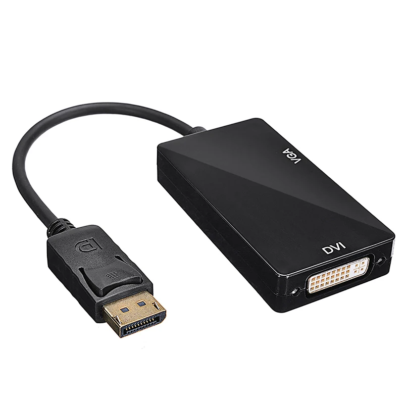 3 в 1 адаптер для порта дисплея Thunderbolt Mini DP папа-HDMI-совместимый с DVI VGA мама |