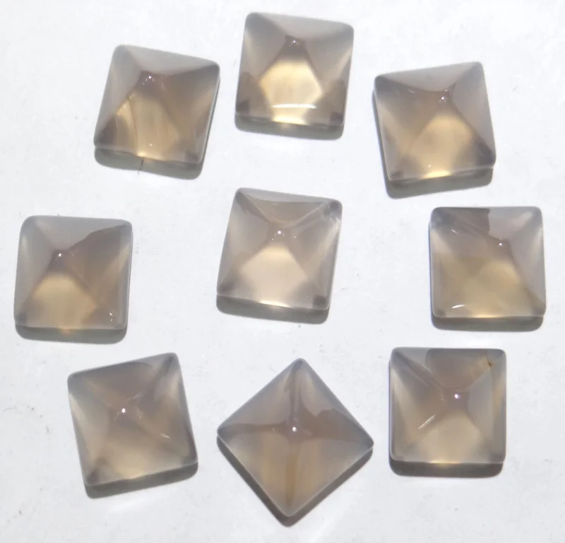 Wholesale 8*8mm 30PCS Natural Stone Quartz crystal Square Pyramid CAB Cabochons no hole for Jewelry making accessories | Украшения и