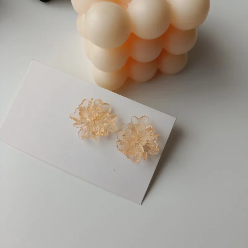 Женские акриловые серьги-гвоздики в виде цветка | Украшения и аксессуары