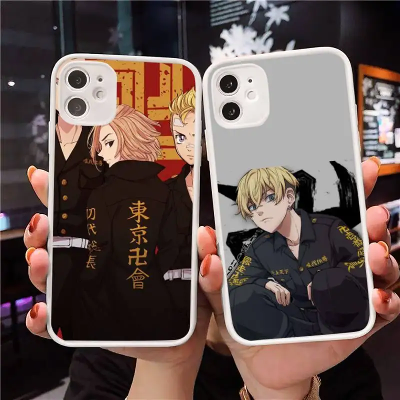 

tokyo revengers manjiro sano Phone Case For iPhone 12 11 Mini Pro XR XS Max 7 8 Plus X Matte transparent White Cover
