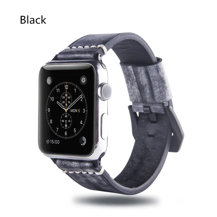 Матовые кожаные ремешки для Apple Watch 38 42 мм ремешок Пряжка винтажные Ремешки