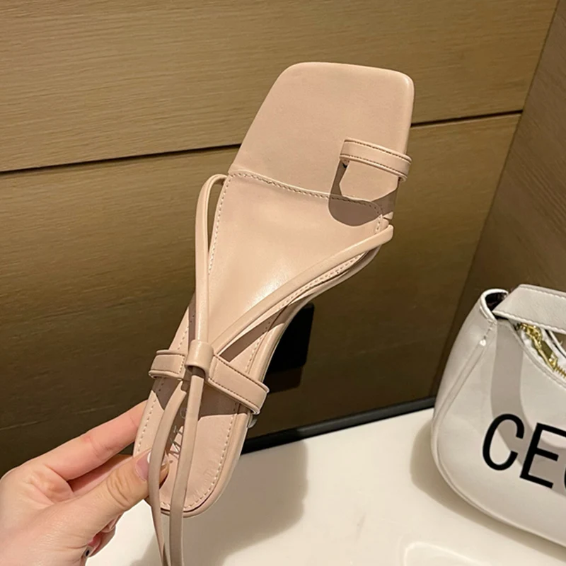 

Women Sandals 2021 Shoes Ankle Strap High Heels Female Thin Heels Rome Sandals Woman Slides For Ladies Summer Casual Shoes