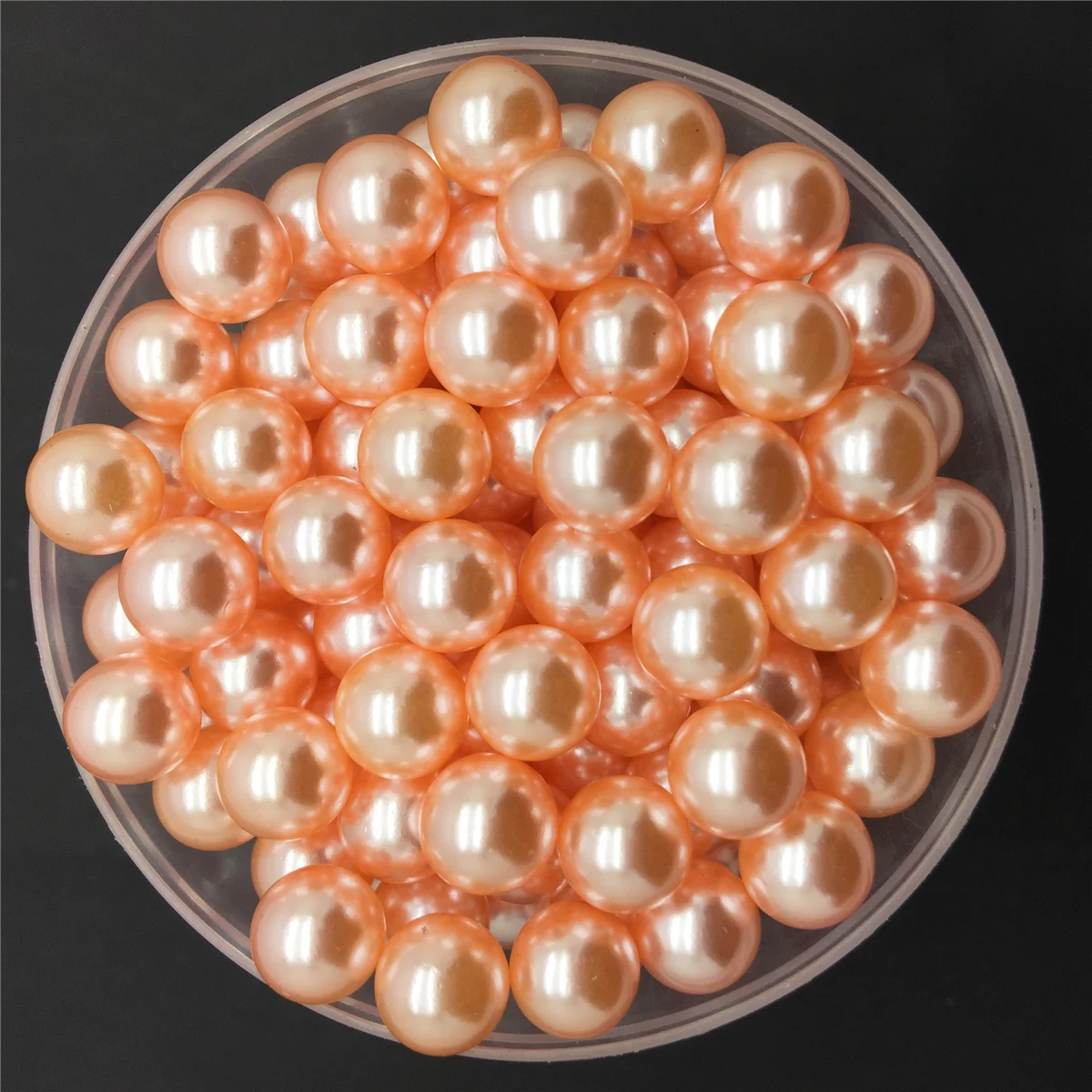 Light Orange DIY 4 мм 6 мм 8 мм 10 мм акриловые без отверстия круглые жемчужные бусины для изготовления ювелирных изделий - Цвет: Light Orange