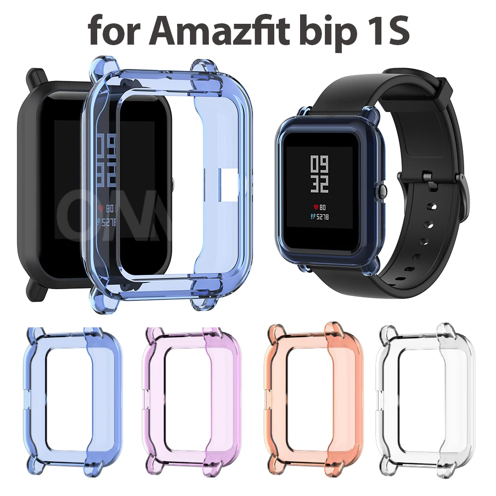 Защитный чехол для Xiaomi Huami Amazfit Bip S/Bip тонкий бампер из ТПУ высокого качества Lite 1S /
