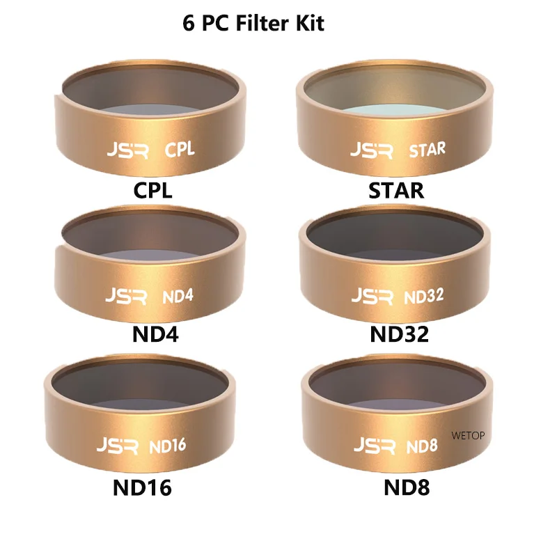 6 PC KIT Фильтр для камеры дрона для Xiaomi Fimi X8 SE CPL UV Star ND 4 8 16 32 фильтры для Fimi X8 SE аксессуары для дрона - Color: 6 PC KIT