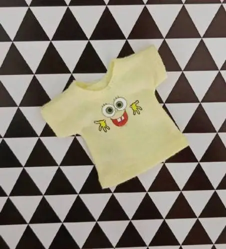 yellow T-shirt Повседневная Одежда для кукол Blyth, футболка с коротким рукавом для blyth, ob24, barbies, одежда для «пуллип» для 1/6, аксессуары для кукол - Цвет: yellow T-shirt