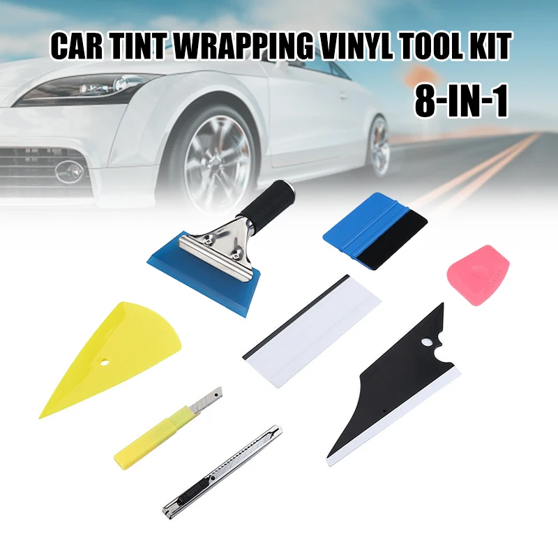 Оконная тонировка Применение инструмент набор из 8 шт. Авто винила Обёрточная