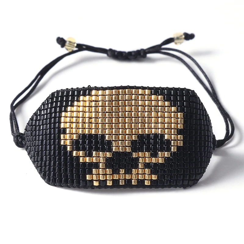 

BLUESTAR Fashion MIYUKI Bead Bracelet For Women Skull Femme Pulseras Mujer Moda Handmade Woven Bead