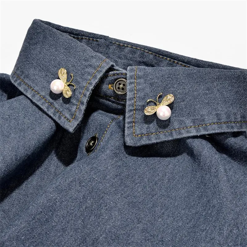 Маленькие стразы кристаллы цветок золото серебро броши для женщин костюм