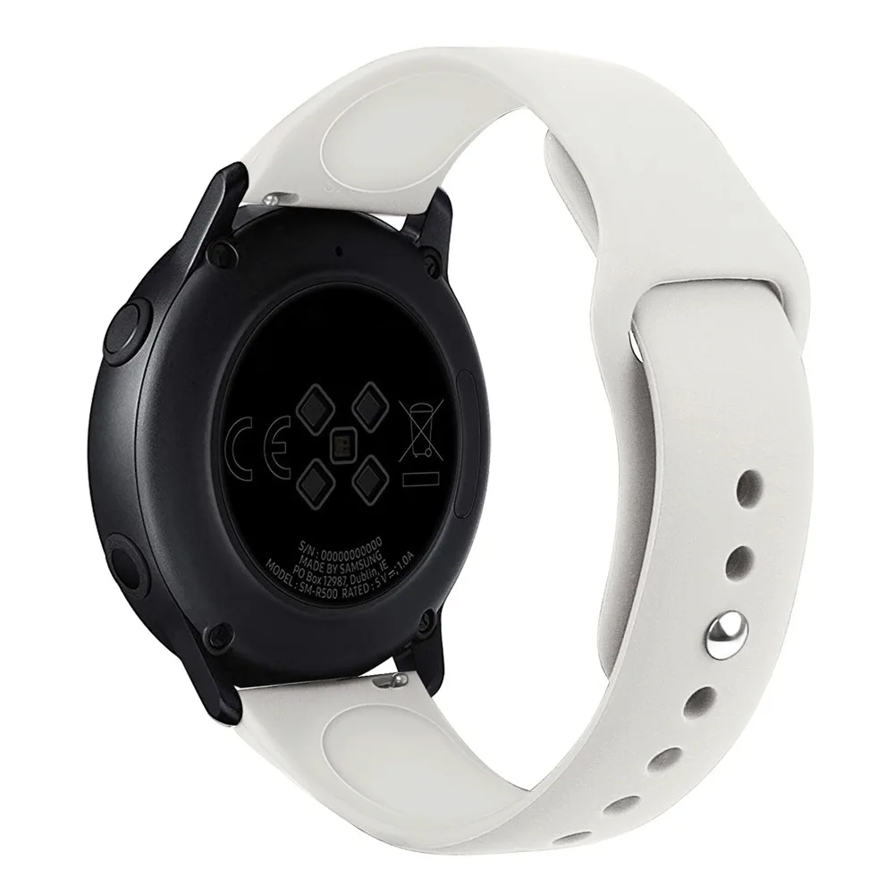 20 мм 22 мм мягкий силиконовый ремешок для часов для samsung Galaxy Watch 42 мм 46 мм спортивный ремешок Active2 браслет для gear S2 S3 Active 2