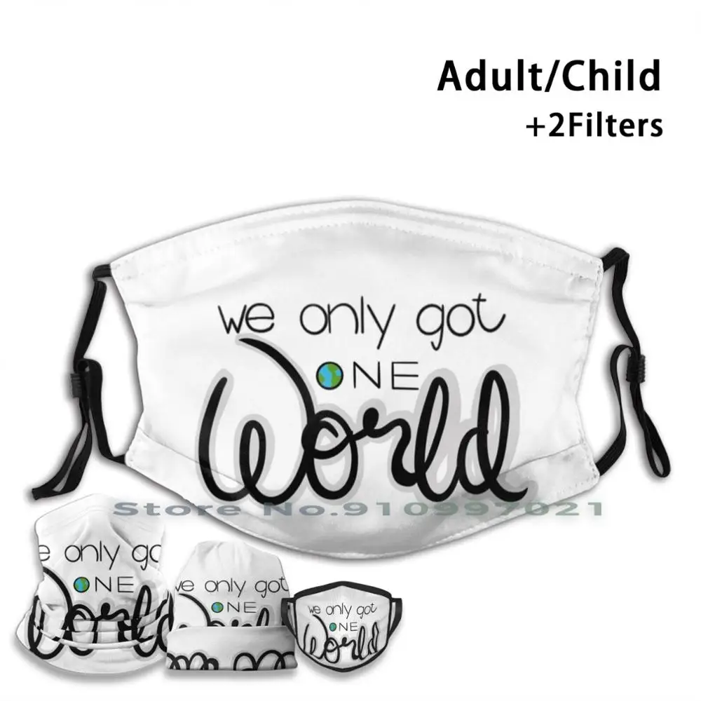 Мы сделали только один мир многоразовая маска для лица с фильтрами детей
