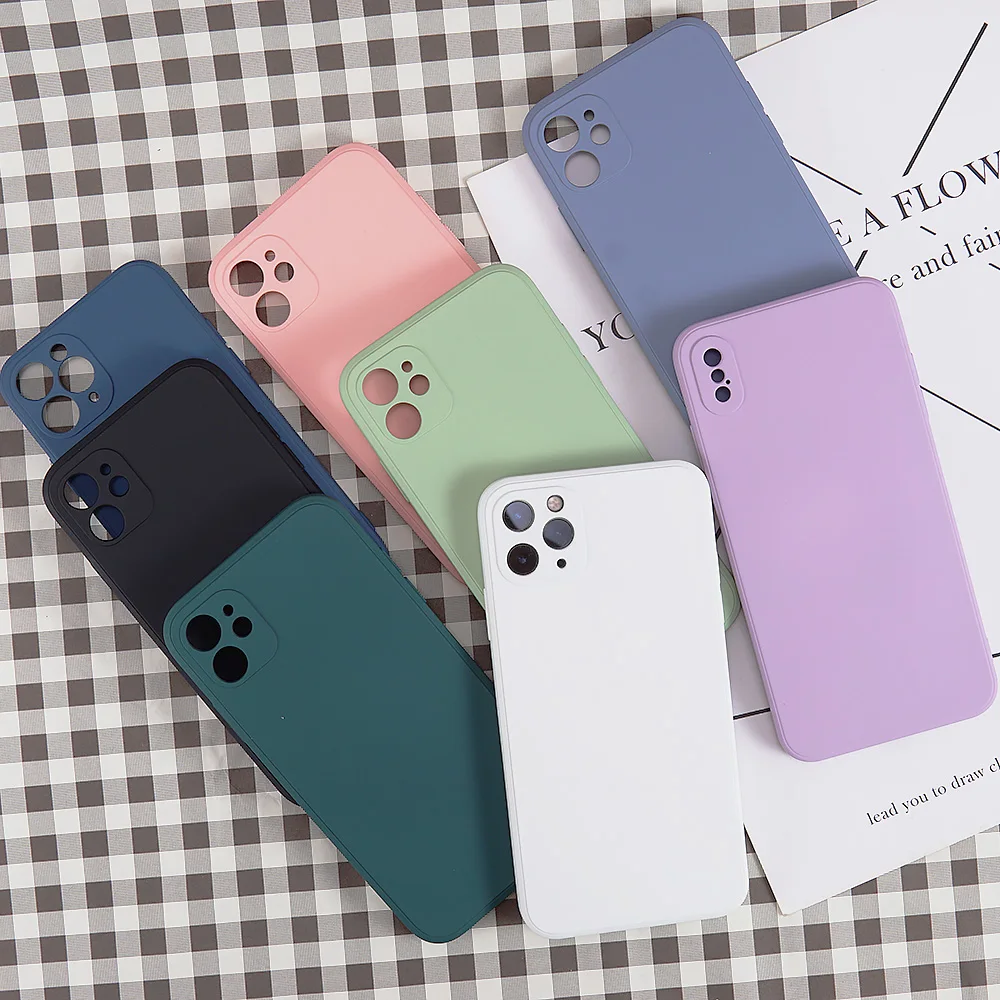 Роскошный квадратный жидкий силиконовый чехол GYKZ для телефона iPhone XS MAX X XR 11 Pro 7 8