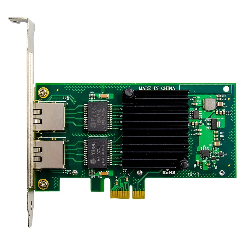 PCIe сетевая карта 2 порта RJ45 Gigabit Ethernet Электрический адаптер 1000M X1 I350AM2 для ПК