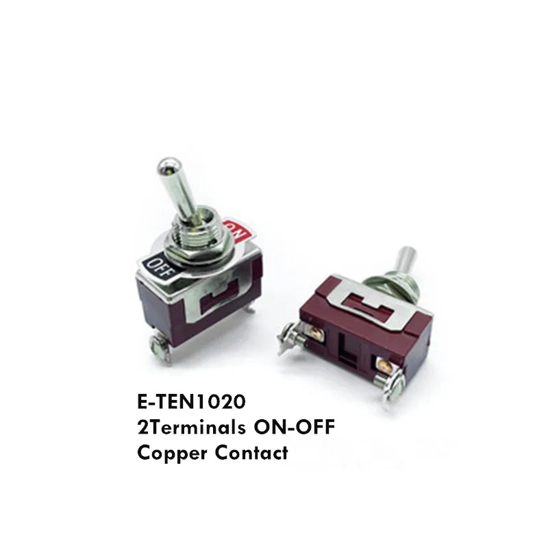 

Copper Contact 12MM Heavy-duty Rocker Toggle Switch E-TEN Series 250V 15A SPST ON/OFF Screw terminal/pin Power Switch
