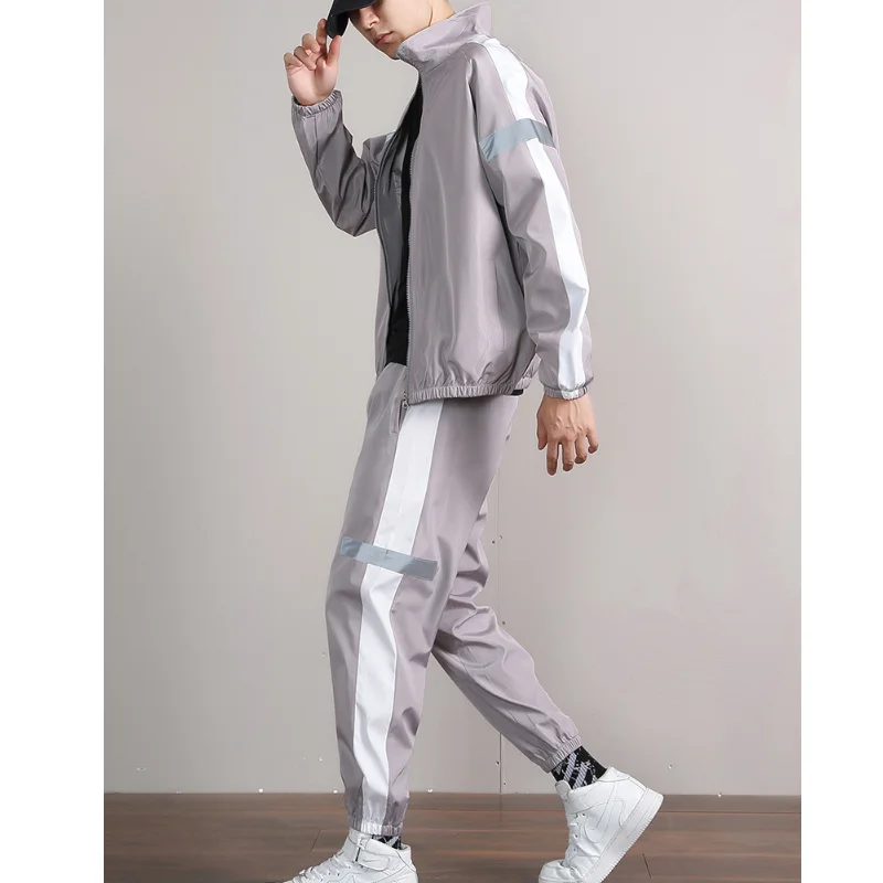 

Couple clothing luminous reflective assault windbreaker night running essential jacket warm windproof jacket