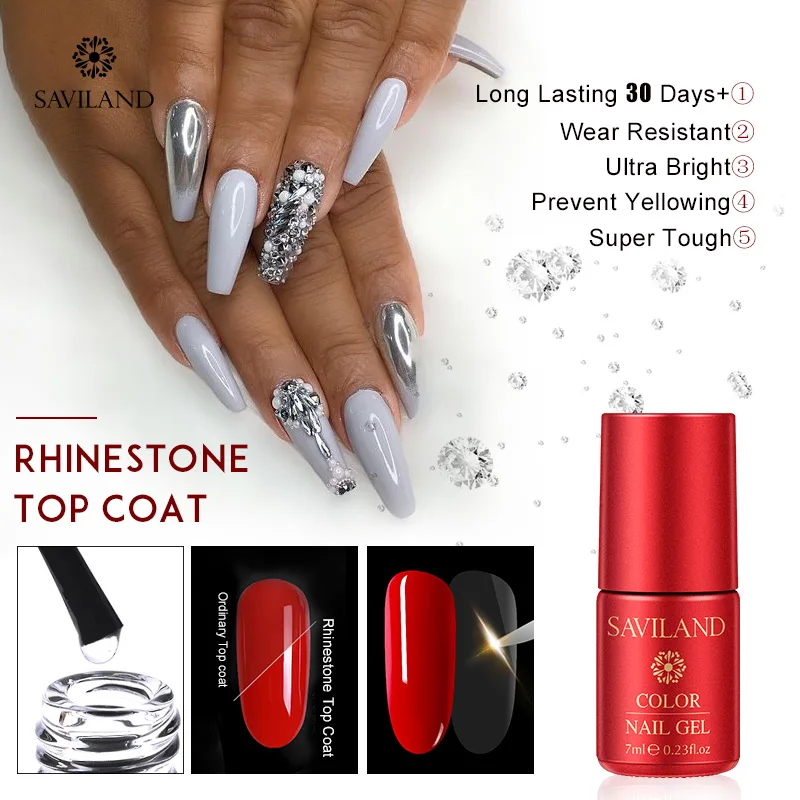 SAVILAND стальное верхнее покрытие долговечный гель для ногтей красота сделай сам