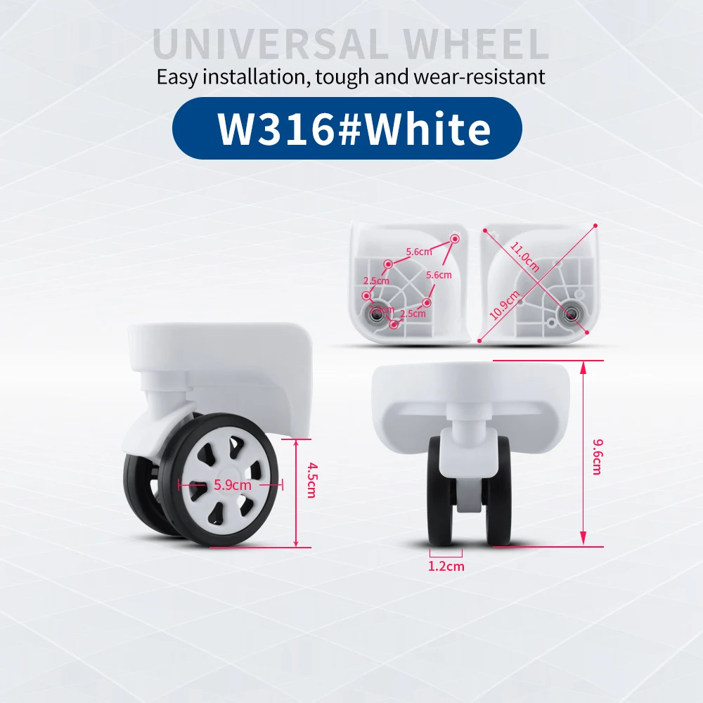 TANGYIPIN W316 Universal Wheels Trolley Password Repair Travel Luggage Accessories Caster Replace Detachable colored Mute Wheel