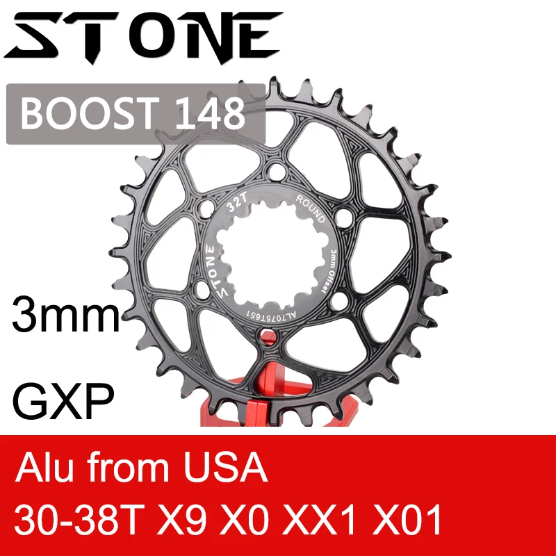 Каменная цепь Круглая для Boost 148 для SRAM gxp 3 мм офсетная X9 X0 XX1 X01 зуб 30 32 34 36 38 T зубная велосипедная Звездочка с прямым креплением 3 мм