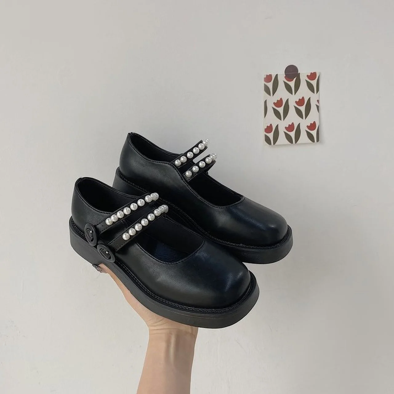 

Oxford Shoes for Women Low Heels Mary Jane Shoes Platform Korean Fashion Barefoot Shoes Women Harajuku Zapatos De Mujer Zapatos