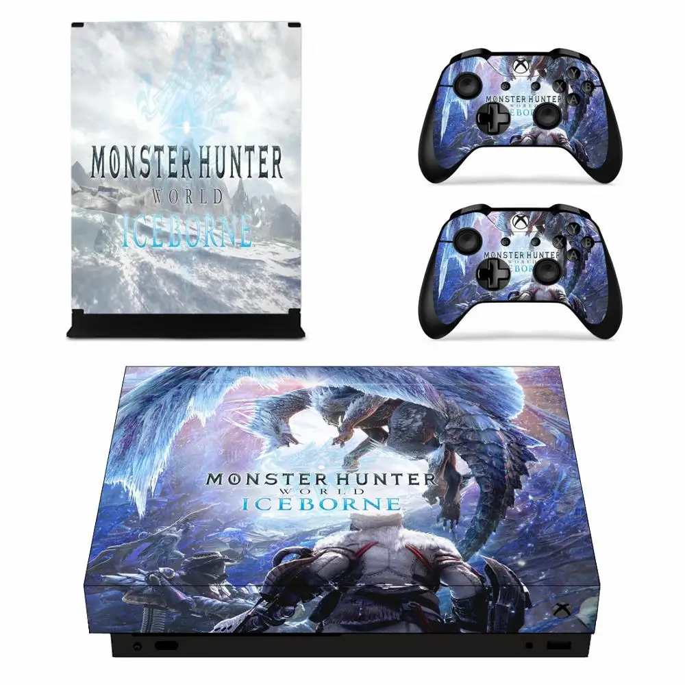 Полноэкранная консоль Monster Hunter World Iceborne и наклейка на контроллер для консоли Xbox One X + наклейка на кожу контроллера от AliExpress WW