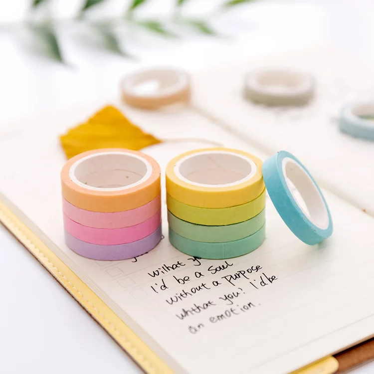 20 упак./лот яркие радужные простой Цвет лента Washi DIY Скрапбукинг Стикеры этикетки