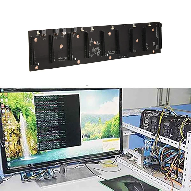 ETH-HSW3 BTC Mining Motherboard with 128G SSD+8X8 Pin to 8 Power Cords Card PCIE X16 Graphics Slot 67mm MSATA Set | Компьютеры и офис