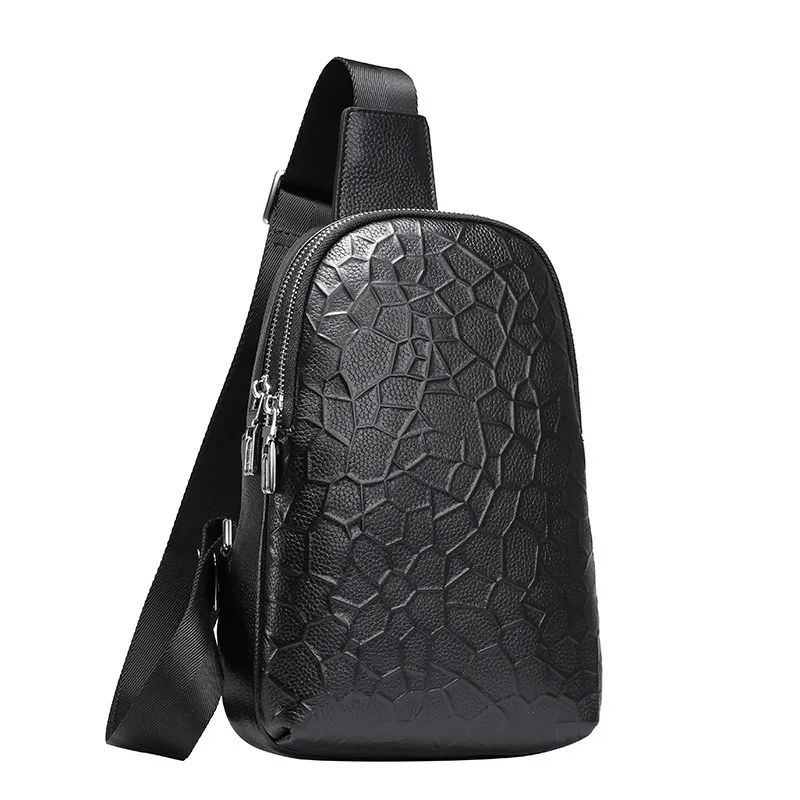 Мужская нагрудная сумка Luensro из натуральной кожи маленькие мессенджеры на плечо