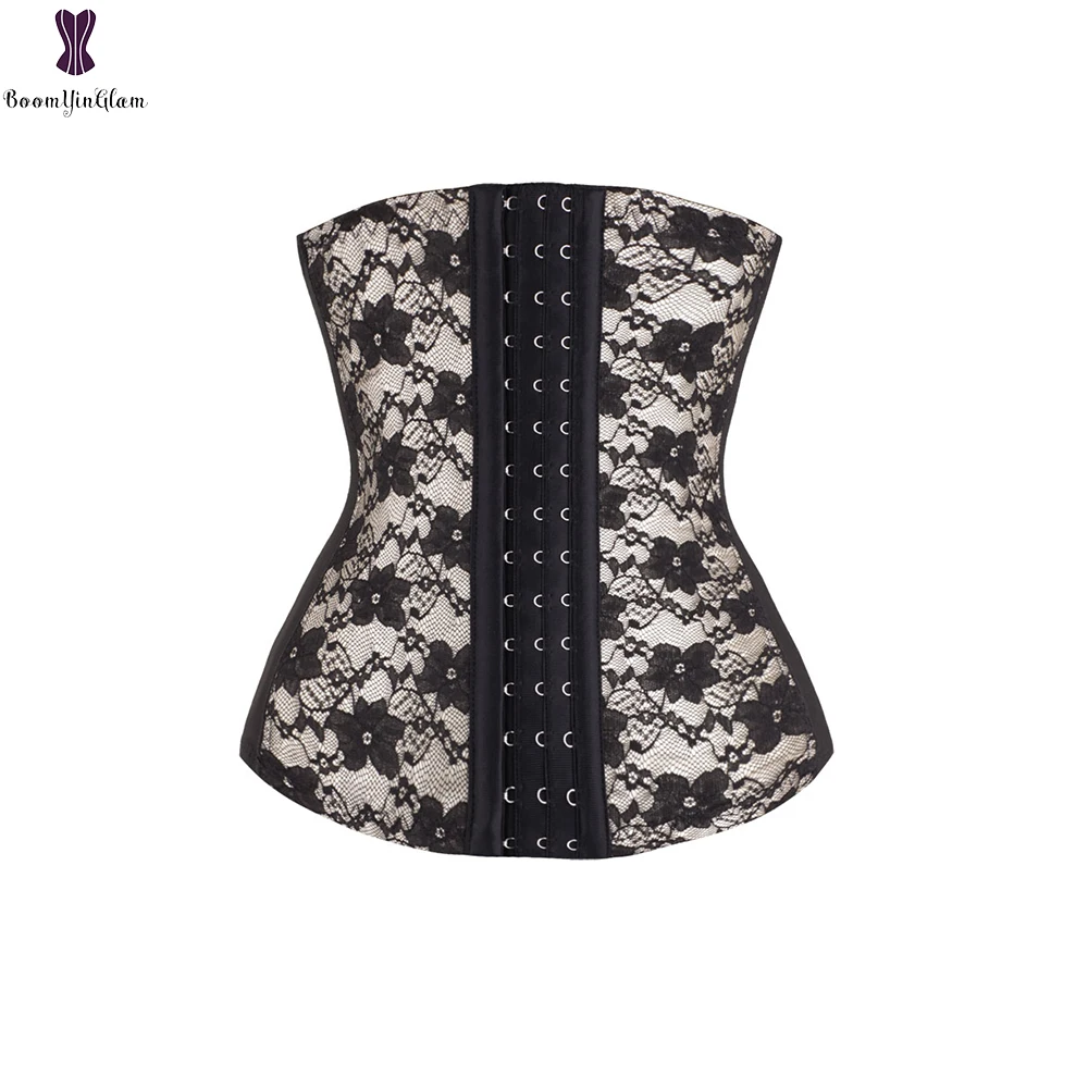 

Women Underbust Corset Pink Beige Purple Red Waist Trainer Bustier Cincher Hooks and Eyes Closure Body Shapewear Basques