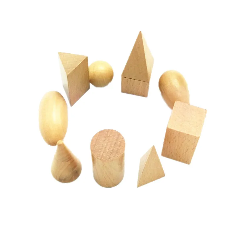 Деревянные Геометрические тела 3 D формы Монтессори Обучающие игрушки Тайна
