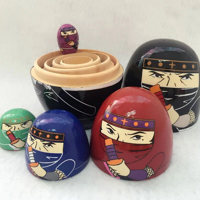 Русские Матрешки деревянные Креативные Куклы-панды Щелкунчик девочка-ниндзя