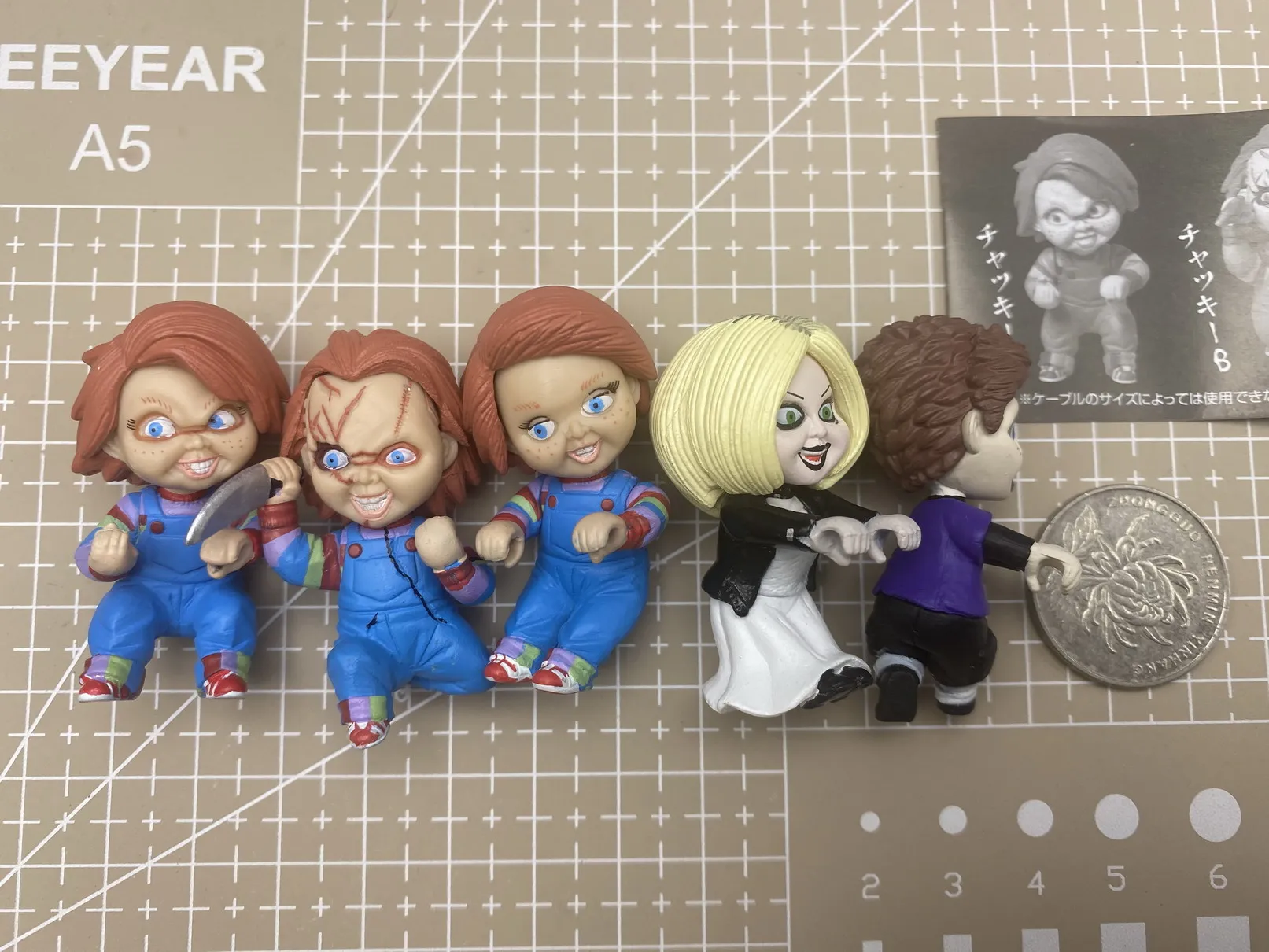 

TAKARA TOMY Genuine Child's Play CHUCKY Gashapon Toys 5 Type Creative Action Figure Data Cable Clamp Model Ornament Toys
