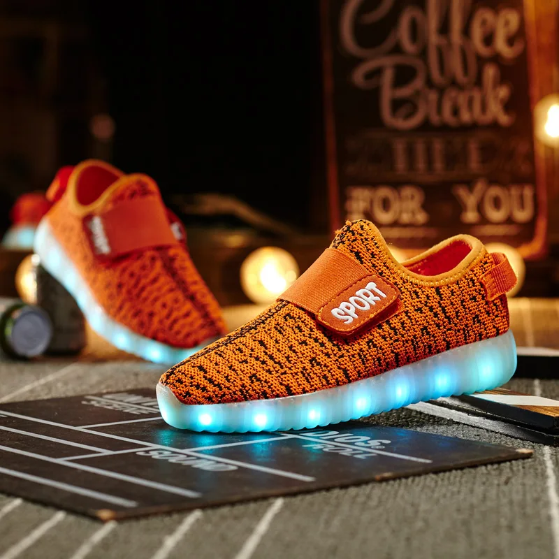 Children LED Sneakers With Light Up Sole Baby Led Luminous Shoes for Girls /Glowing Lighted Shoes for Kids BoysSize 25-37