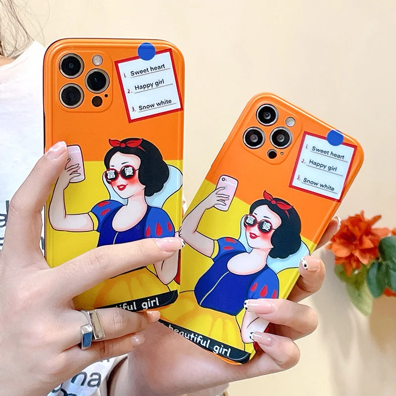 

Disney Princess Snow White Phone Case For iPhone 12 Pro 11 13 Pro Max 7 8 Plus Xr Xs Max Apple Phone Cover Shell Qauality TPU