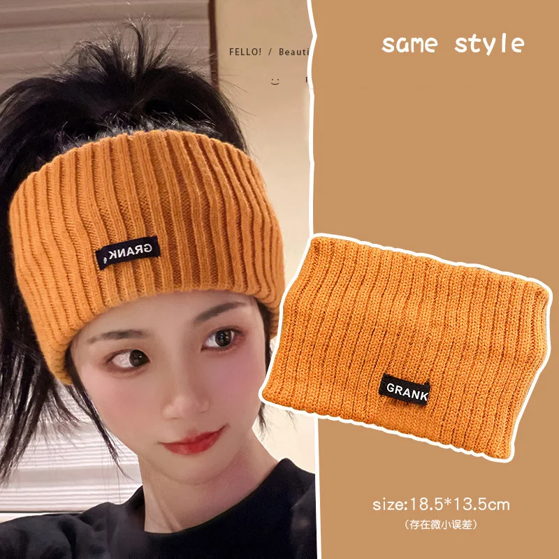 

Korean Wool Knitting Hairband For Women Scrunchies Autumn And Winter Headband Trendy Hair Hoops Girls Hair Accessories Headwear