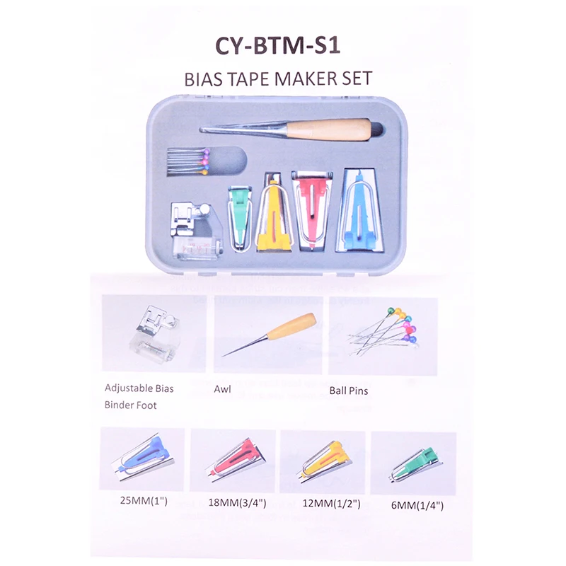 

Sewing Machine Tools sets DIY Patchwork Quilting Tool Binding Sew Multifunction Sewing Bias Tape Maker Set